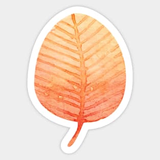 watercolor fall dry leaf Sticker